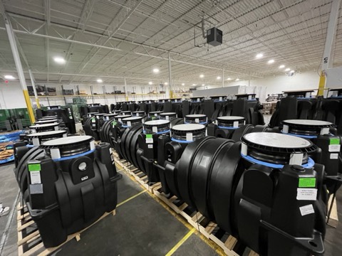 Schier grease interceptors staged for the John Glenn Columbus International Airport terminal